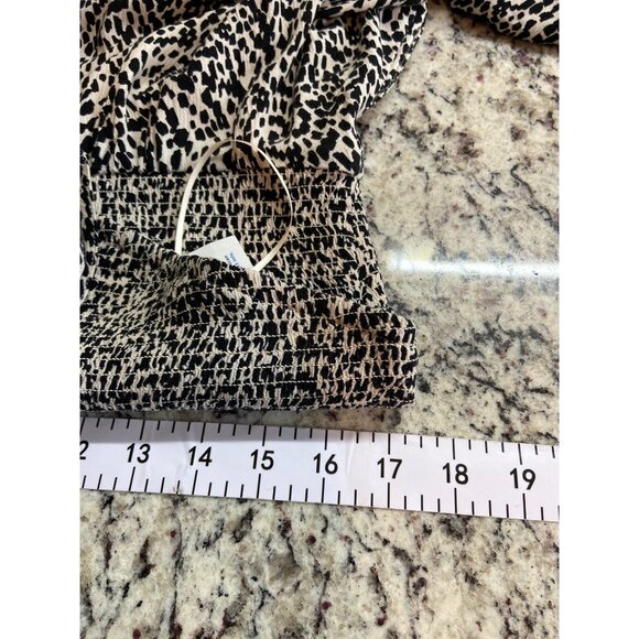 Old Navy Halter Smocked Maxi Dress XL Petite Animal Boho Vacation Resortwear Y2K - Picture 7 of 10